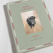 "Wuff" - Holiday Cards in Sage by Anne Ciotola - Detail