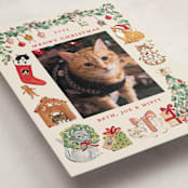 "Meowy Christmas" - Holiday Cards in Vintage by Sarah Knight - Detail