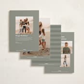 "multi holiday" - Holiday Cards in Sage by Lori Wemple - Back of Card Options