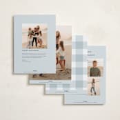 "Minimalist Sidebar" - Holiday Cards in Snow by Kelly Schmidt - Back of Card Options
