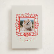 "Friendly Frame" - Holiday Cards in Berry by mo kelley - Front