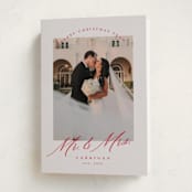 "MR. AND MRS." - Holiday Cards in Tinsel by Pink House Press - Folded Card