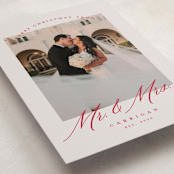 "MR. AND MRS." - Holiday Cards in Tinsel by Pink House Press - Detail