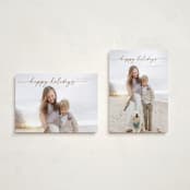 "Simplicity" - Holiday Cards in Wheat by Christy Hy Lee - Photo Orientation Options