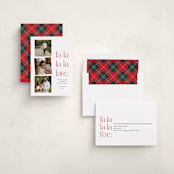 "Fa la la la late" - Holiday Cards in Crimson by Amy Payne - Assembled