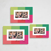 "Cheerful Checks" - Holiday Cards in Brights by Itsy Belle Studio - Formats Available