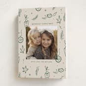 "Happy Little Holidays" - Holiday Cards in Pine by Ani Somi - Folded Card