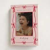"Rivington" - Holiday Cards in Blush by Jennifer Lew - Folded Card