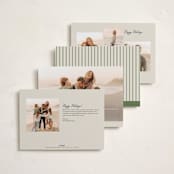 "script & stripes" - Holiday Cards in Salmon by Ellen Schlegelmilch - Back of Card Options