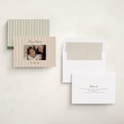 "script & stripes" - Holiday Cards in Salmon by Ellen Schlegelmilch - Assembled