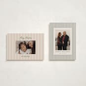 "script & stripes" - Holiday Cards in Salmon by Ellen Schlegelmilch - Photo Orientation Options