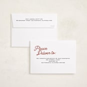 "Retro Writing" - Holiday Cards in Rust by Ani Somi - FREE Recipient Addressing