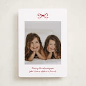 "Mini Bow" - Holiday Cards in Candied Apple by Kelly Watkins - Front