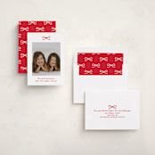 "Mini Bow" - Holiday Cards in Candied Apple by Kelly Watkins - Assembled