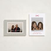 "Mini Bow" - Holiday Cards in Candied Apple by Kelly Watkins - Photo Orientation Options