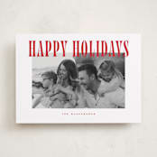 "Happy Holidays!" - Holiday Cards in Candy Cane by Wildfield Paper Co - Front