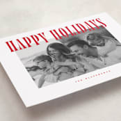 "Happy Holidays!" - Holiday Cards in Candy Cane by Wildfield Paper Co - Detail
