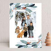 "Wintery Eucalyptus" - Holiday Cards in Snow by Angel Walker - Front