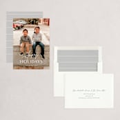 "Happy Hug" - Holiday Cards in Snow by Carolyn MacLaren - Assembled