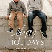"Happy Hug" - Holiday Cards in Snow by Carolyn MacLaren - Detail