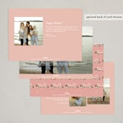 "Ribbonly Frame" - Holiday Cards in Blush by Itsy Belle Studio - Back of Card Options