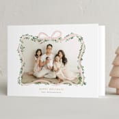 "Ribbonly Frame" - Holiday Cards in Blush by Itsy Belle Studio - Folded Card
