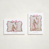 "Ribbonly Frame" - Holiday Cards in Holly Berry by Itsy Belle Studio - Photo Orientation Options