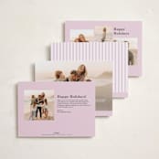 "All Merry Days" - Holiday Cards in Winter Rose by Baumbirdy - Back of Card Options