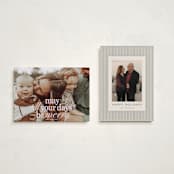 "All Merry Days" - Holiday Cards in Winter Rose by Baumbirdy - Photo Orientation Options
