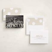 "cropped" - Holiday Cards in Cream by Ellen Schlegelmilch - Assembled