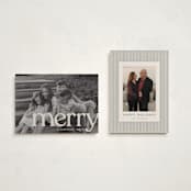 "cropped" - Holiday Cards in Cream by Ellen Schlegelmilch - Photo Orientation Options