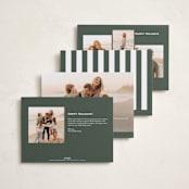 "Retro Modern" - Holiday Cards in Blizzard by Wildfield Paper Co - Back of Card Options