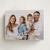 "Retro Modern" - Holiday Cards in Blizzard by Wildfield Paper Co - Folded Card