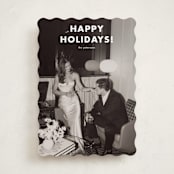 "Simple greetings" - Holiday Cards in Snowfall by Stacey Meacham - Front