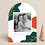 "Mod Berry" - Holiday Cards in Rudolph Red by Oscar and Emma - Karly Depew - Front