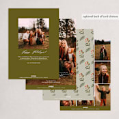 "Lush Arch" - Holiday Cards in Olive by Elly - Back of Card Options