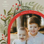 "Lush Arch" - Holiday Cards in Olive by Elly - Detail