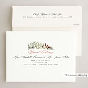 "Lush Arch" - Holiday Cards in Olive by Elly - FREE Recipient Addressing
