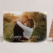 "Frozen" - Holiday Cards in Rose Quartz by Laura Hankins - Front