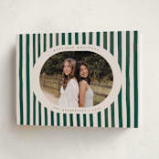 "Vintage Stripes" - Holiday Cards in Pine Needle by Teju Reval - Folded Card