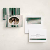 "Vintage Stripes" - Holiday Cards in Pine Needle by Teju Reval - Assembled