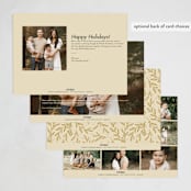 "Merry Linear" - Holiday Cards in Cream by Melanie Severin - Back of Card Options