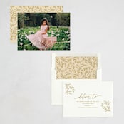 "Merry Linear" - Holiday Cards in Cream by Melanie Severin - Assembled