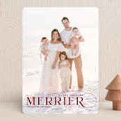 "More and Merrier" - Holiday Cards in Cherry by Yaling Hou Suzuki - Front
