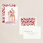 "More and Merrier" - Holiday Cards in Cherry by Yaling Hou Suzuki - Assembled