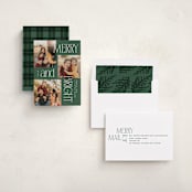 "Modern collage" - Holiday Cards in Evergreen by Owl and Toad - Assembled