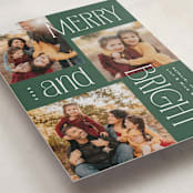 "Modern collage" - Holiday Cards in Evergreen by Owl and Toad - Detail