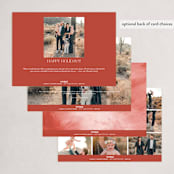 "Merrily After" - Holiday Cards in Rose by Lindsay Megahed - Back of Card Options
