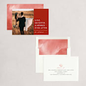 "Merrily After" - Holiday Cards in Rose by Lindsay Megahed - Assembled