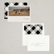 "Panoramic" - Holiday Cards in Charcoal by Leah Bisch - Assembled